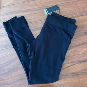 Monrow Black Leggings Size Small With Cuff Bottoms